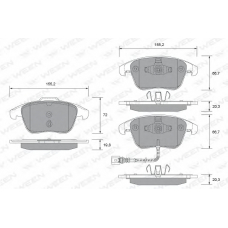 151-2682 WEEN Комплект тормозных колодок, дисковый тормоз
