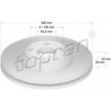304 437 TOPRAN Тормозной диск