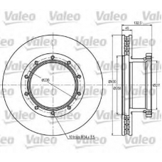 187051 VALEO Тормозной диск