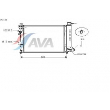 CN2122 AVA Радиатор, охлаждение двигателя