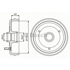 0 986 477 243 BOSCH Тормозной барабан