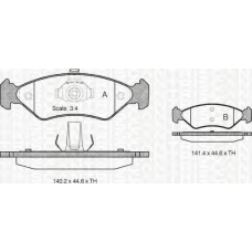 8110 16168 TRIDON Brake pads - front