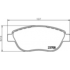 8DB 355 011-331 HELLA Комплект тормозных колодок, дисковый тормоз