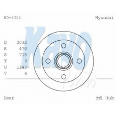 BD-3355 KAVO PARTS Тормозной барабан