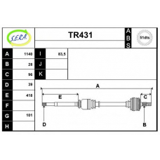 TR431 SERA Приводной вал