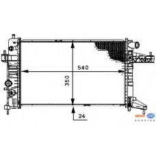 8MK 376 714-371 HELLA Радиатор, охлаждение двигателя