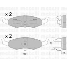 22-0713-0 METELLI Комплект тормозных колодок, дисковый тормоз