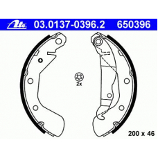 03.0137-0396.2 ATE Комплект тормозных колодок