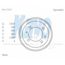 BD-3359 KAVO PARTS Тормозной барабан