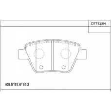 KD77428H ASIMCO Комплект тормозных колодок, дисковый тормоз