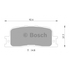 0 986 AB2 774 BOSCH Комплект тормозных колодок, дисковый тормоз