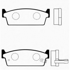 J PP-124AF JAPANPARTS Комплект тормозных колодок, дисковый тормоз