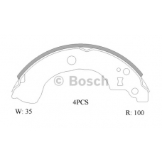 0 986 AB1 568 BOSCH Комплект тормозных колодок