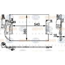 8FC 351 301-394 HELLA Конденсатор, кондиционер