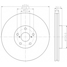 8DD 355 121-861 HELLA PAGID Тормозной диск