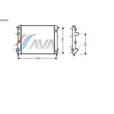 RTA2270 AVA Радиатор, охлаждение двигателя