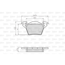 872020 VALEO Комплект тормозных колодок, дисковый тормоз