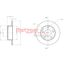 6110532 METZGER Тормозной диск