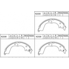 K2330 ASIMCO Комплект тормозных колодок