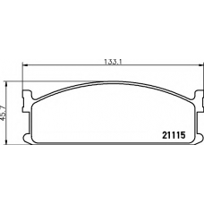 8DB 355 006-131 HELLA Комплект тормозных колодок, дисковый тормоз