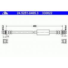 24.5251-0465.3 ATE Тормозной шланг