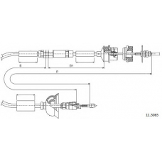 11.3065 CABOR Трос, управление сцеплением