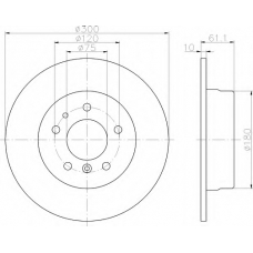 8DD 355 101-721 HELLA Тормозной диск