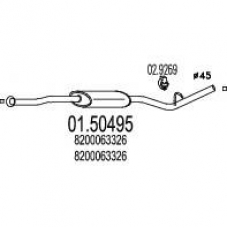 01.50495 MTS Средний глушитель выхлопных газов