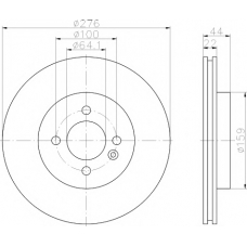 8DD 355 107-792 HELLA PAGID Тормозной диск