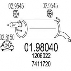 01.98040 MTS Глушитель выхлопных газов конечный