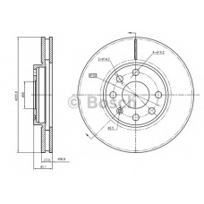 0 986 BB4 357 BOSCH Тормозной диск