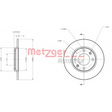 6110048 METZGER Тормозной диск