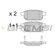 BP3467 BREMSI Комплект тормозных колодок, дисковый тормоз