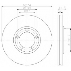 8DD 355 116-741 HELLA Тормозной диск