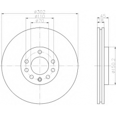 8DD 355 109-171 HELLA Тормозной диск