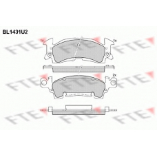 BL1431U2 FTE Комплект тормозных колодок, дисковый тормоз