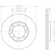 8DD 355 101-151 HELLA Тормозной диск