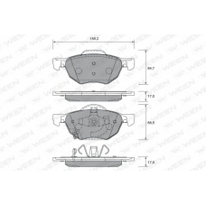 151-2318 WEEN Комплект тормозных колодок, дисковый тормоз