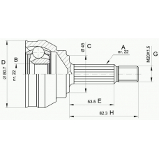 CVJ5158.10 OPEN PARTS Шарнирный комплект, приводной вал