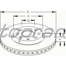206 120 TOPRAN Тормозной диск