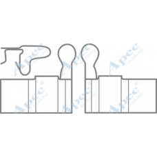 KIT320 APEC Комплектующие, тормозные колодки