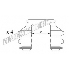 KIT.054 TRUSTING Комплектующие, колодки дискового тормоза