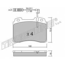 683.1W TRUSTING Комплект тормозных колодок, дисковый тормоз