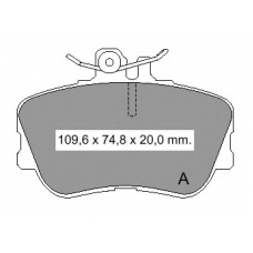 834820 Vema Комплект тормозных колодок, дисковый тормоз