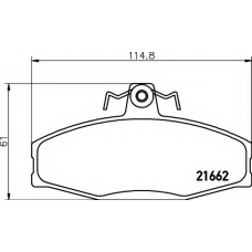 8DB 355 017-931 HELLA Комплект тормозных колодок, дисковый тормоз