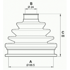 SJK7138.00 OPEN PARTS Комплект пылника, приводной вал