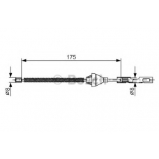 1 987 477 906 BOSCH Трос, стояночная тормозная система