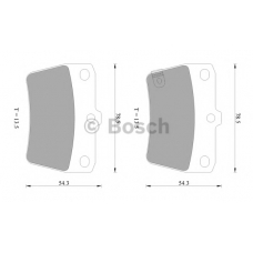 0 986 AB2 477 BOSCH Комплект тормозных колодок, дисковый тормоз