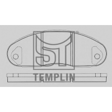 03.120.8700.230-607 TEMPLIN Комплект тормозных колодок, дисковый тормоз