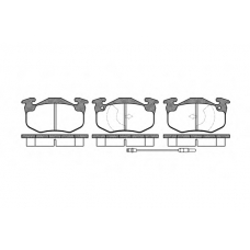 P0443.02 WOKING Комплект тормозных колодок, дисковый тормоз